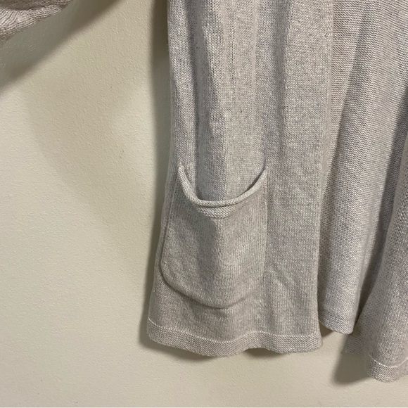 PureJill Cardigan Women’s Size Small Gray Cotton Cashmere Blend Open Cardigan - Picture 4 of 12